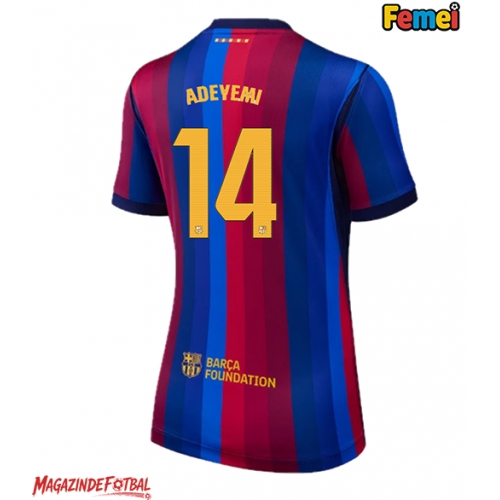 Barcelona Karim Adeyemi #14 Tricou Fotbal Replică 2026-27 Femei Acasa Barcelona Karim Adeyemi #14 Tricou Fotbal Replică 2026-27 Femei Acasa